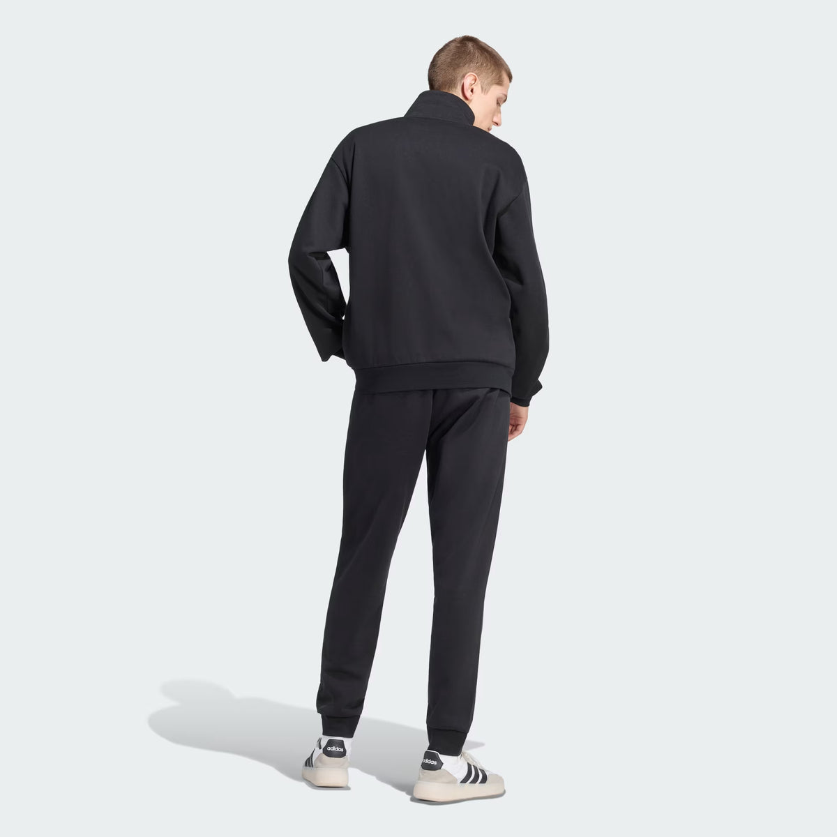 KY2284 - M 3S FL TS MAN ADIDAS - COT.FLEECE       BLK/WHT